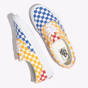 Vans Erkek Spor Ayakkabı Checkerboard Era Renkli/Beyaz | 48648-818